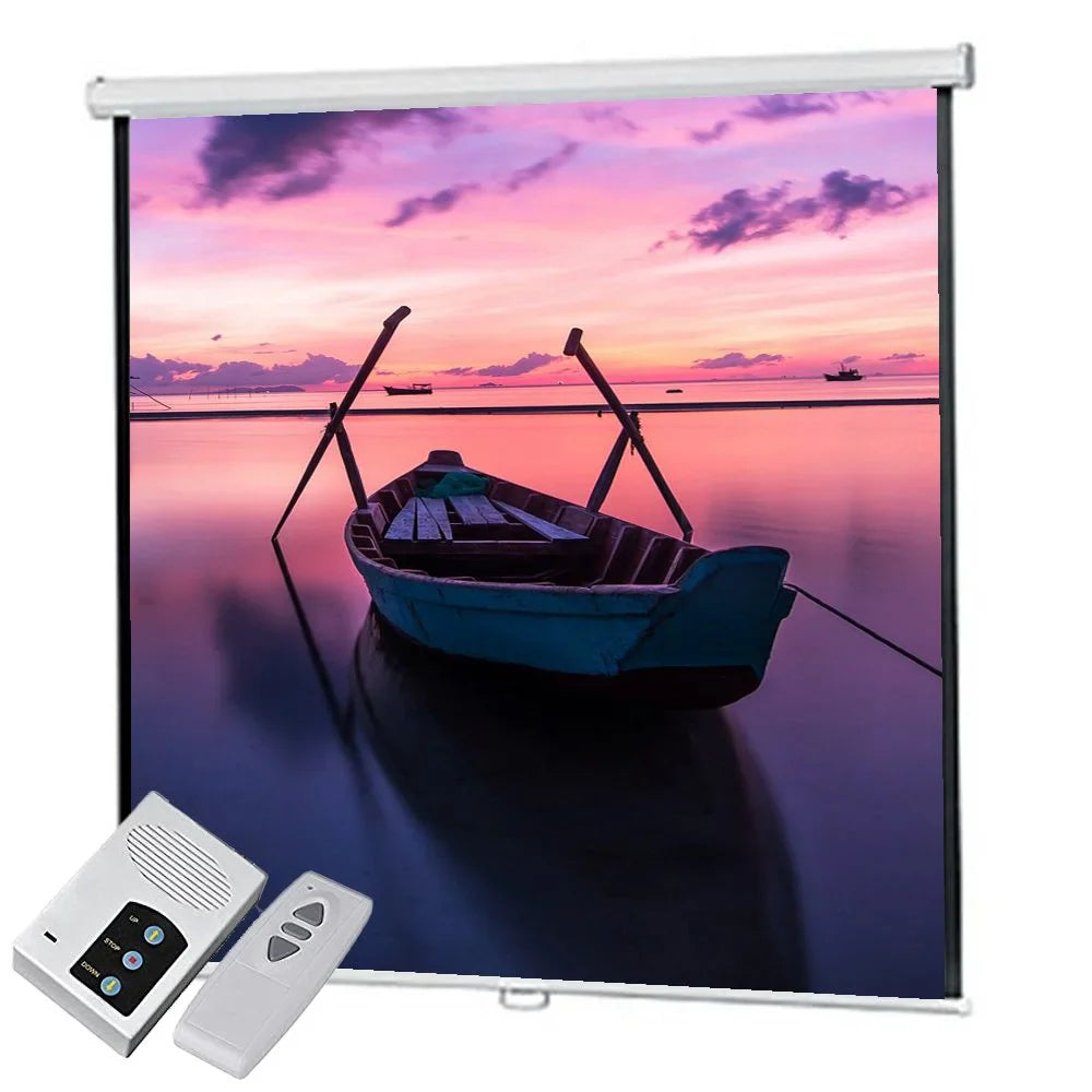Projector Screen 72-inch Electric Motorised 6×6 Feet 1:1MW Speed-X