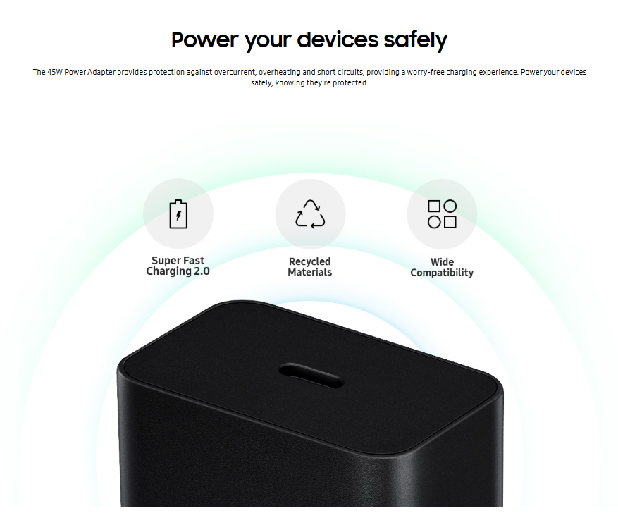 SAMSUNG Original 45W Power Adapter
