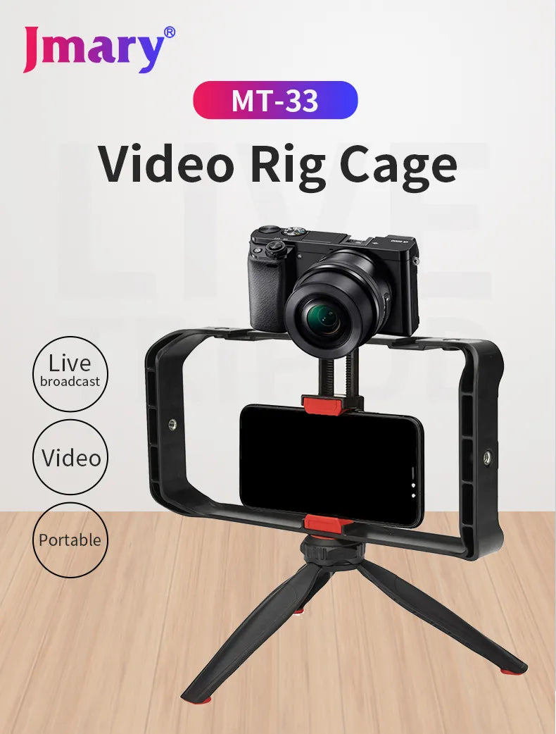 Jmary MT-33 Video Cage Rig Kit for Vlogging