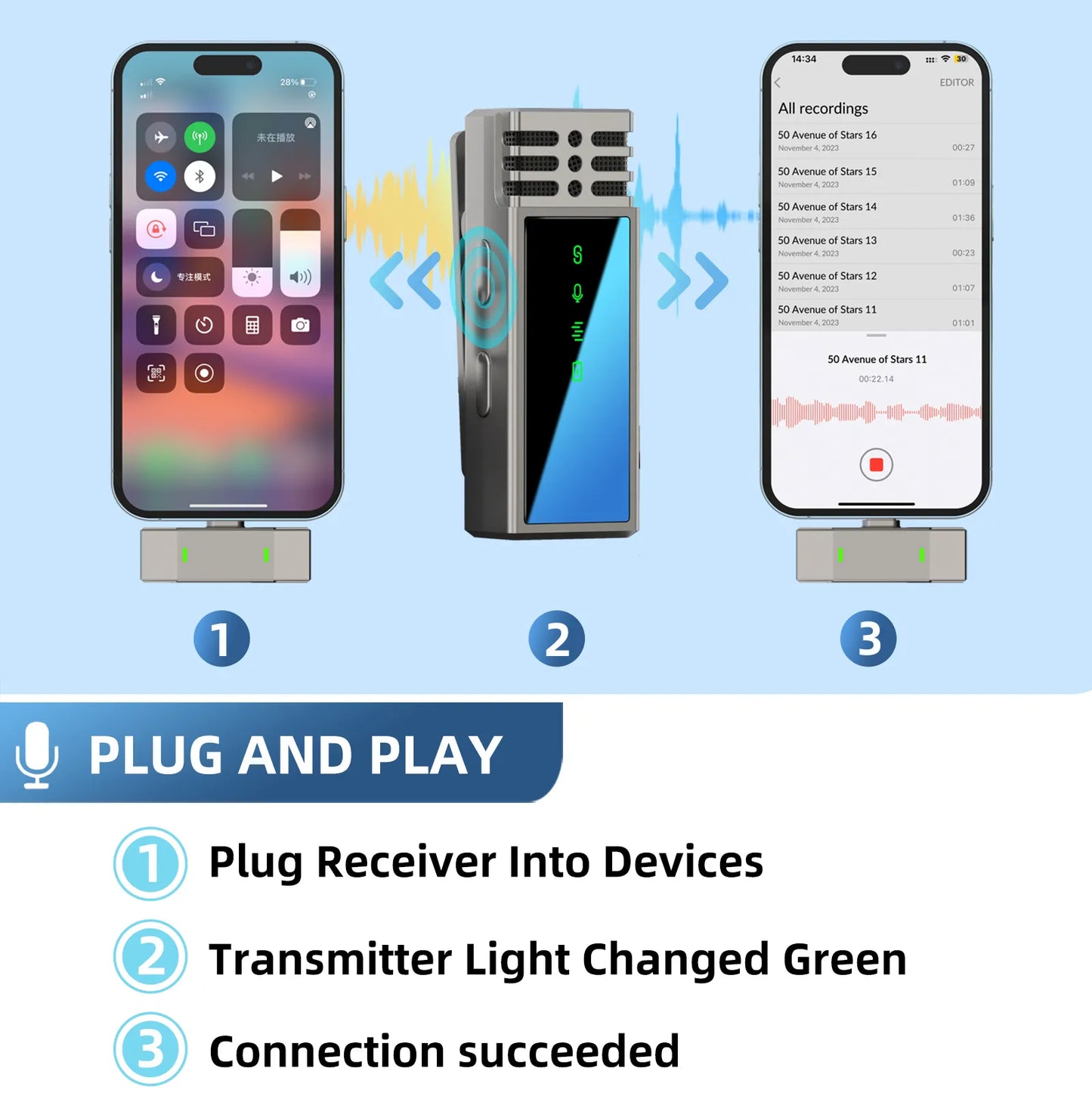 Jmary Mw-15 2.4g Wireless Microphone For Mobile Type C & Iphone
