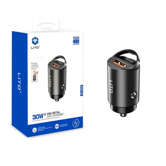 LITO PD 60W Mini Metal Car Charger IN-C03