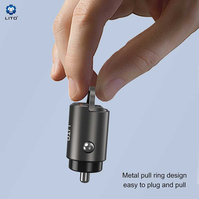 LITO PD 60W Mini Metal Car Charger IN-C03