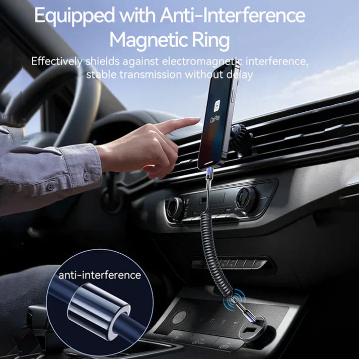 Joyroom S-A43 Coiled Fast Charging Data Cable (Type C To Type C) 1.5m Black