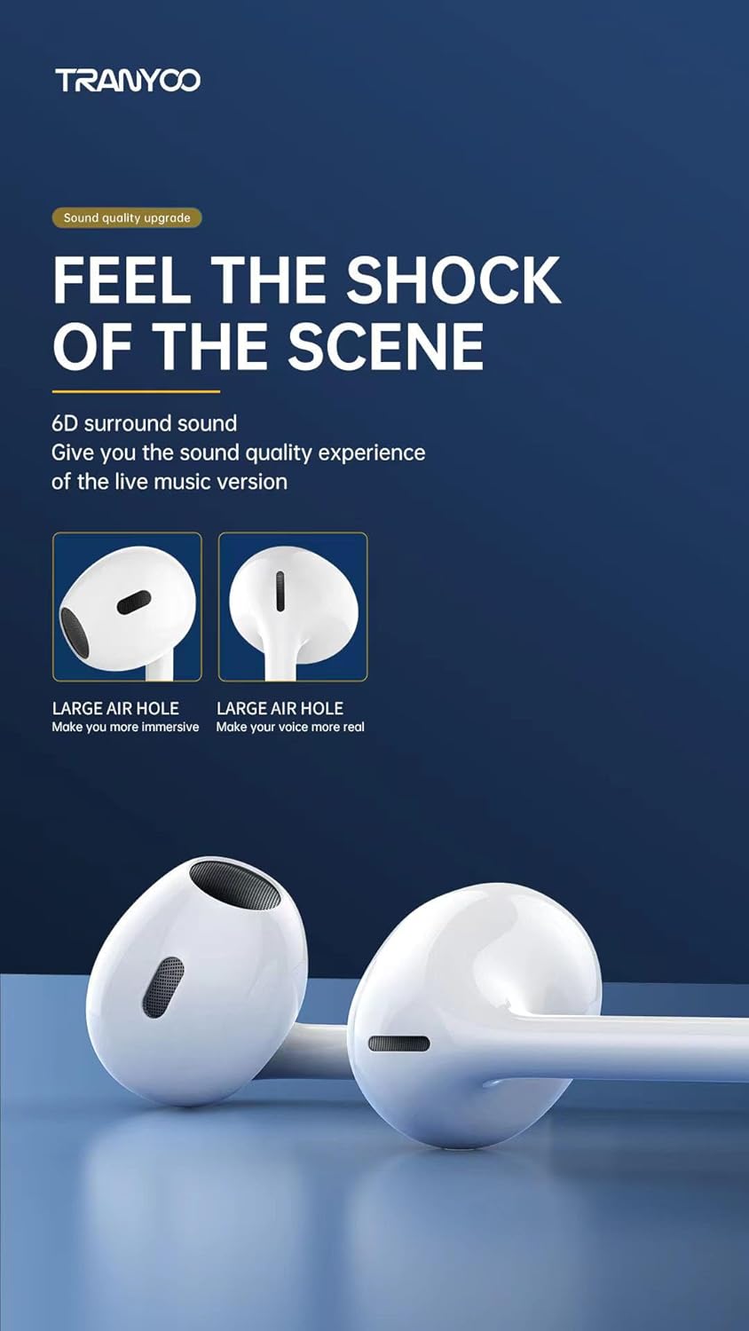 Tranyoo T-K5 Direct Connection Lightening Dedicated Earphones