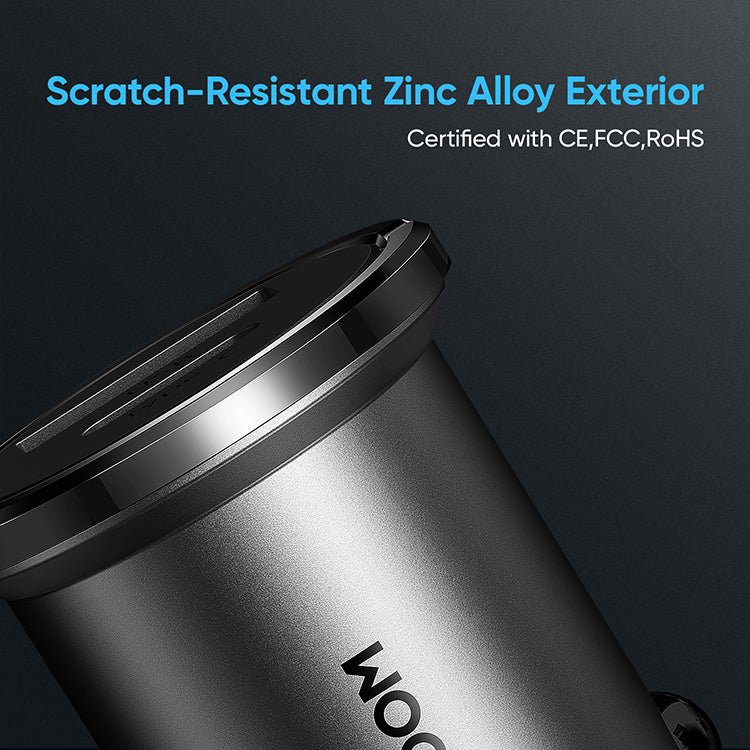 C-A35 45W Mini 2-Port Ring-Pull Fast Car Charger