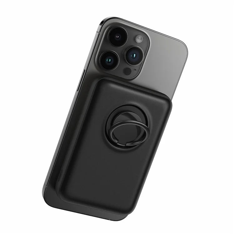 Joyroom JR‑W050 Magnetic Wireless Power Bank (10,000 mAh) with Integrated Ring Holder