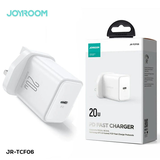 JOYROOM JR-TCF06 Flash Series PD 20W Single Port Charger White (UK PIN)