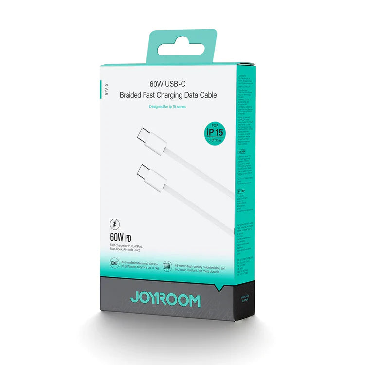 Joyroom S-A45 Ben 60W Fast Charging Braided Type-C to Type-C Cable