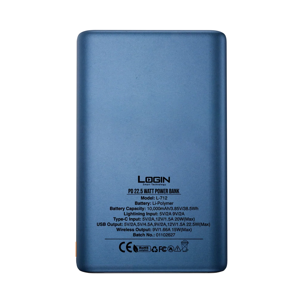 LOGINL-712 Magna Power Bank 10000mAh | 22.5w | Fast Charging
