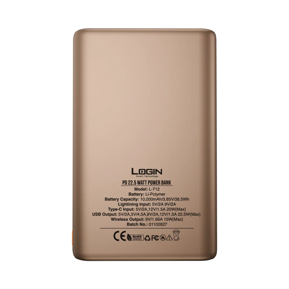 LOGINL-712 Magna Power Bank 10000mAh | 22.5w | Fast Charging