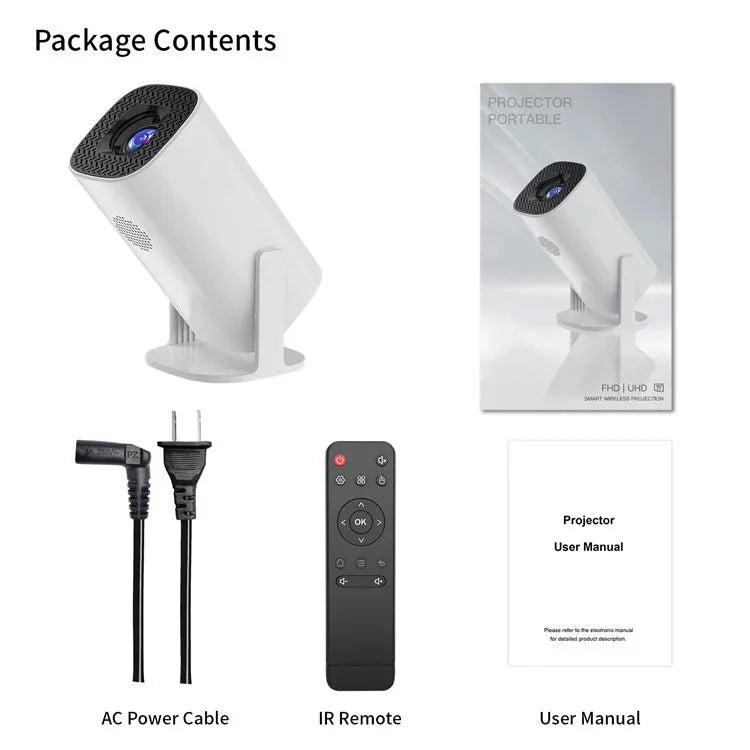 P30 Mini 4K Android 11.0 Dual Wifi and Bluetooth Portable Projector