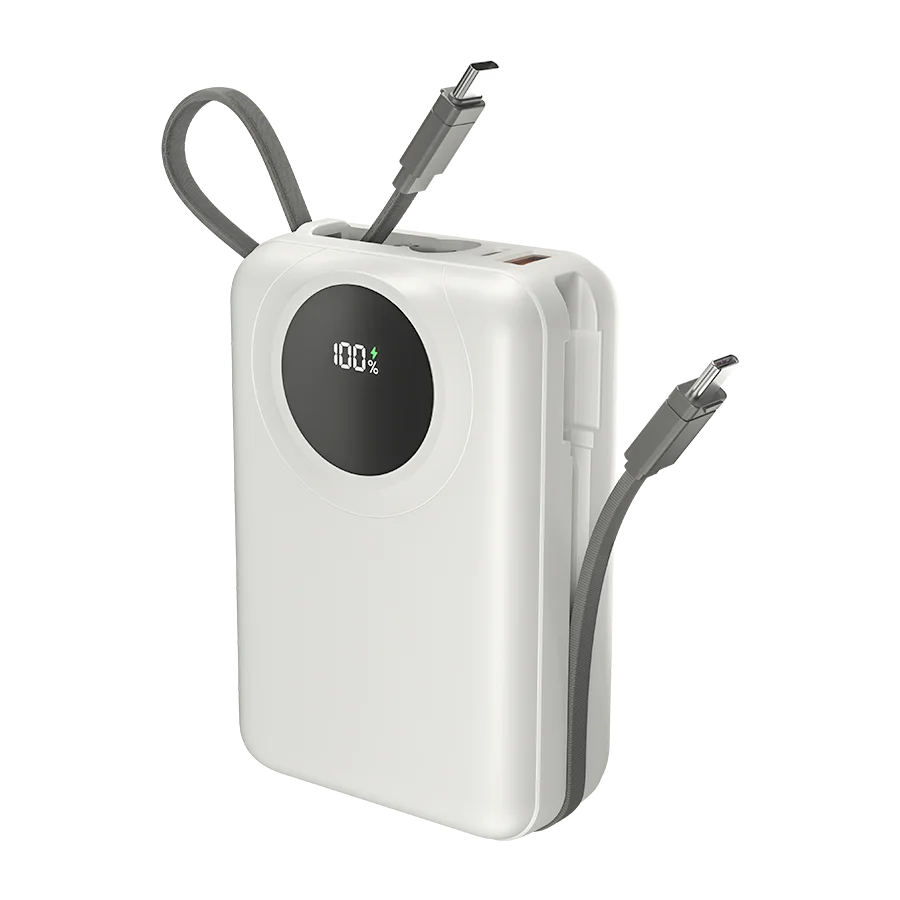 Megawatt | 30000 mAh Power Bank  65 Watt Max | Built-in Type-C Cable