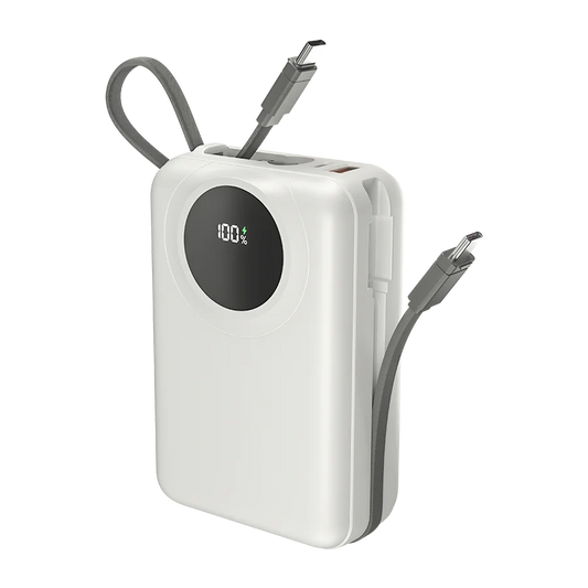 Megawatt | 30000 mAh Power Bank  65 Watt Max | Built-in Type-C Cable
