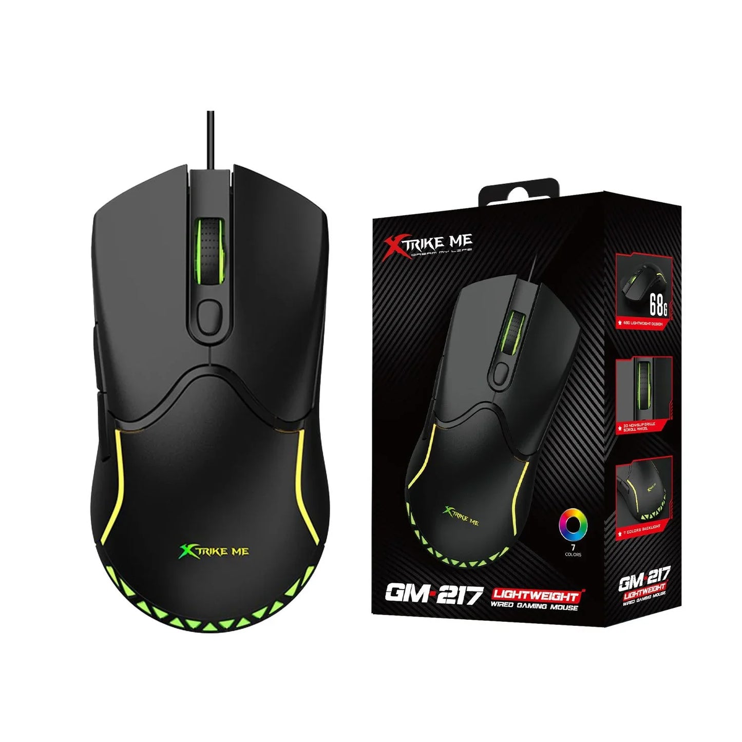 Xtrike-Me GM-217 RGB Gaming USB 6 Buttons Wired Mouse