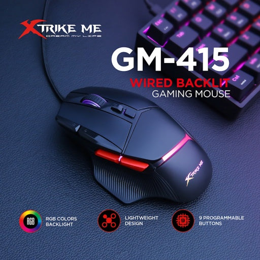 Xtrike-Me GM-415 (9 Buttons) RGB Wired Gaming Mouse