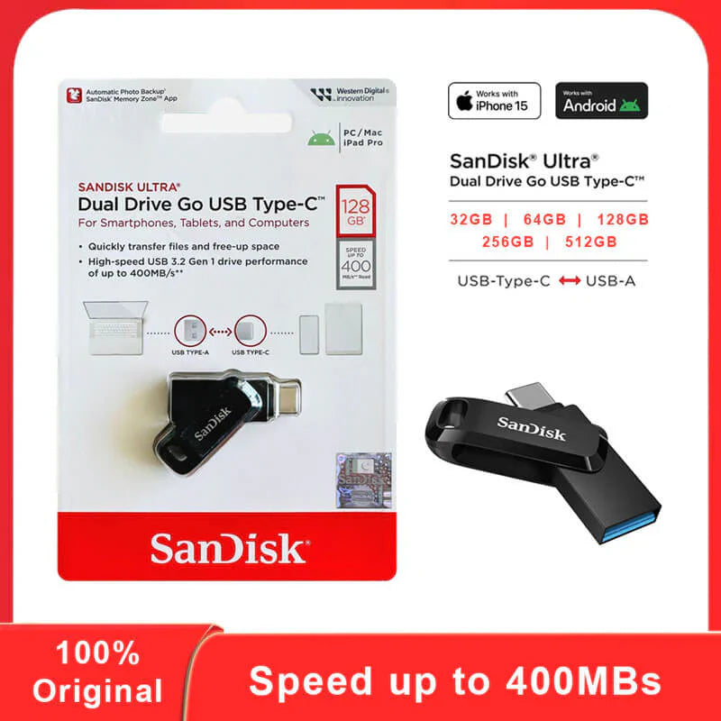 SanDisk Go USB  256GB for Mobiles PC&Laptop